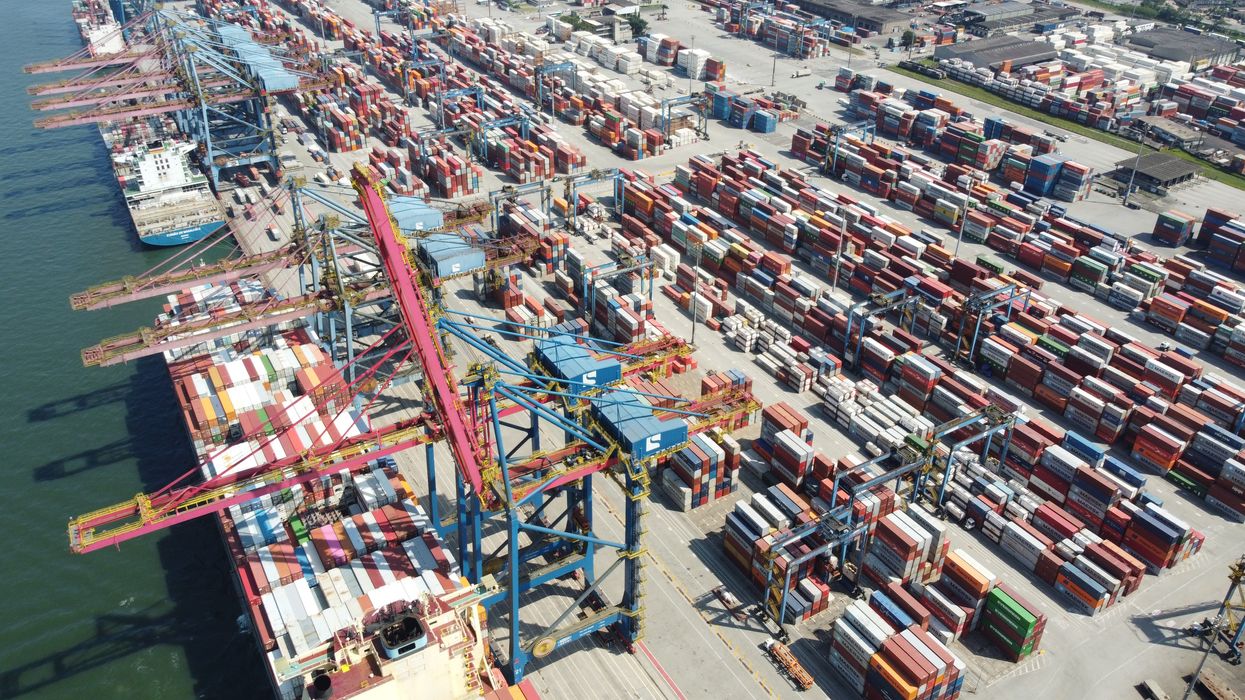 containers at maritime port in brazil