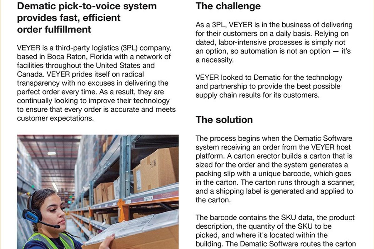 3PL Partners with Dematic to Deliver the Perfect Order