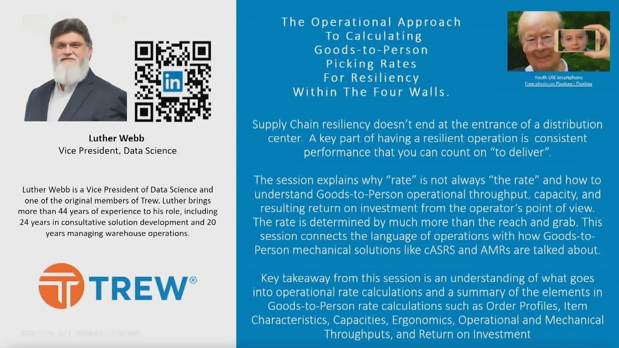 CSCMP EDGE 2024 Ask the Experts: Operational Approach to Calculating Goods-to-Person Picking Rates for Resilency Within Four Walls