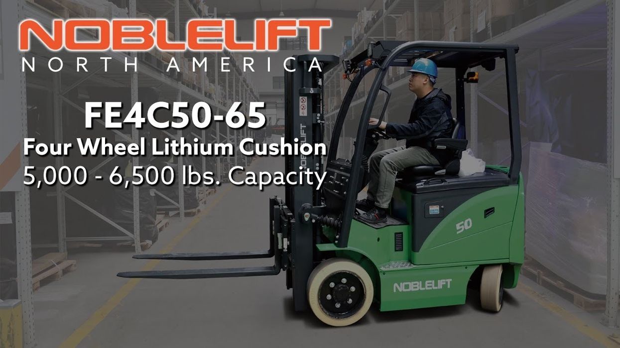 FE4C50 65 Lithium 4 Wheel Cushion Forklift from Noblelift