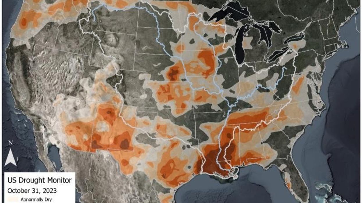 U.S. map with drought risk