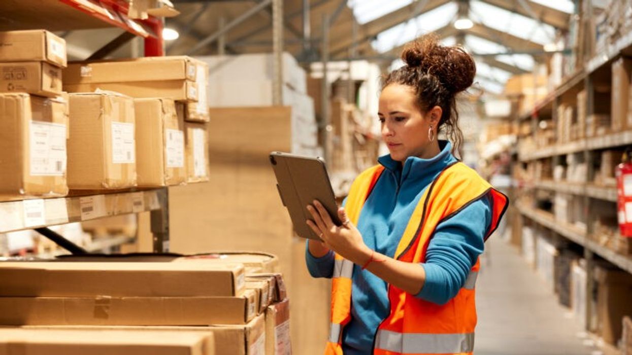 warehouse worker taking inventory
