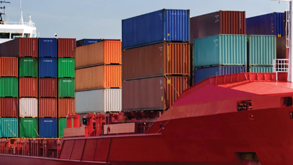 containers stacked on ship