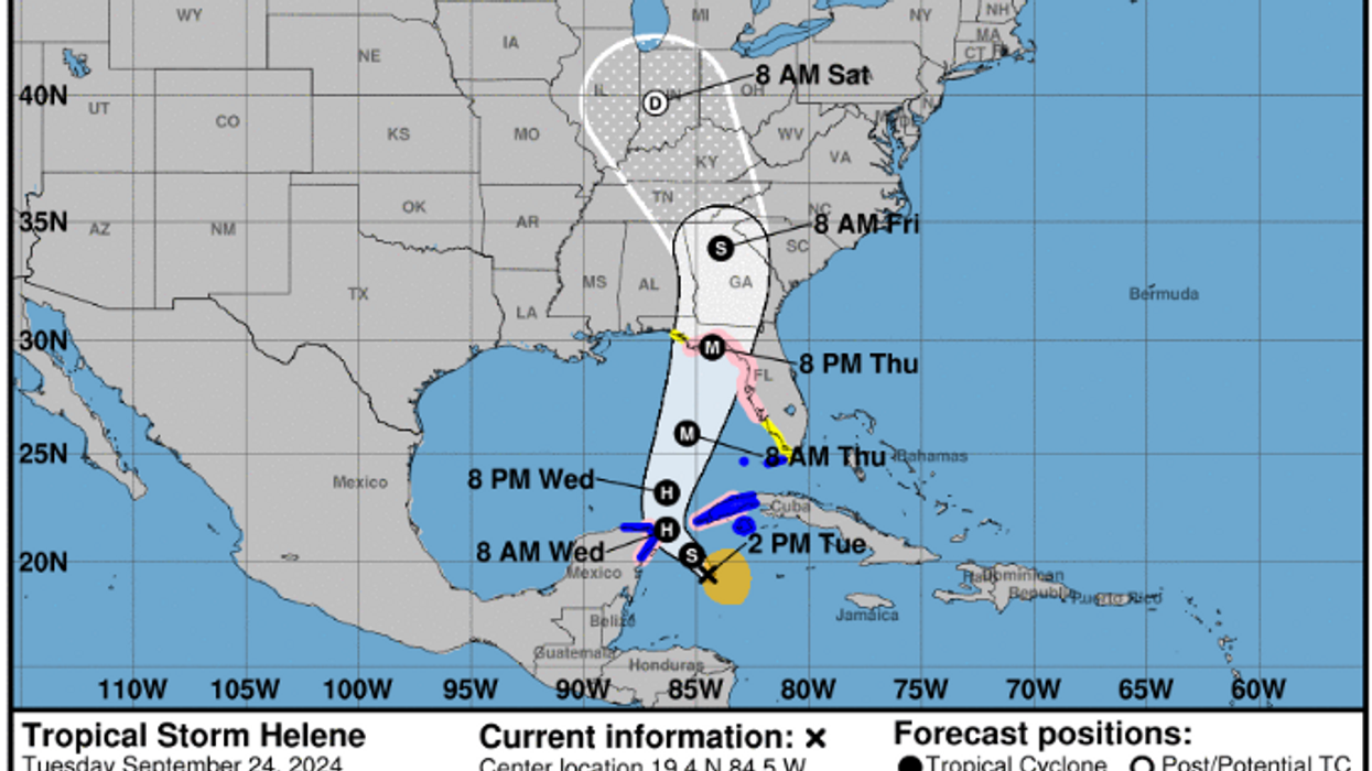 map of hurricane forecast track