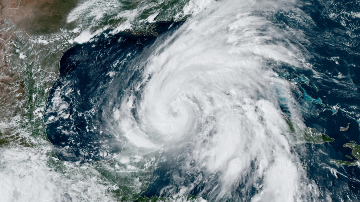 NOAA weather map of hurricane helene