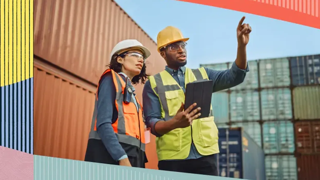 port managers counting shipping containers